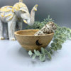 Bol en bois pour offrandes rituelles et de purification - Trois Lunes - 14 x 7 cm