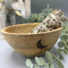 Bol en bois pour offrandes rituelles et de purification - Trois Lunes - 14 x 7 cm