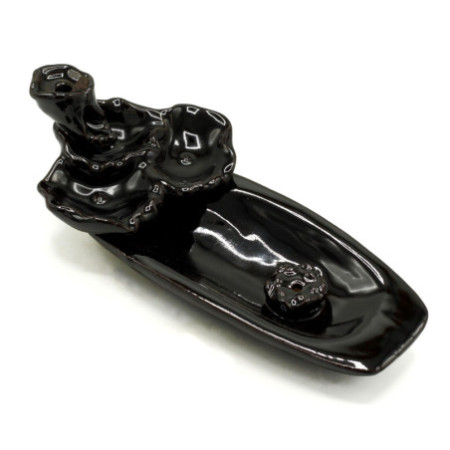 Brûleur d'encens à refoulement - Étang de lotus et porte-bâtonnets d'encens