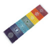Tapis de yoga 100 % coton - 60 x 200 cm - 7 chakras