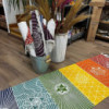 Tapis de yoga 100 % coton - 60 x 200 cm - 7 chakras