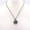 Pendentif hexagonal en pierres précieuses lacées - Agate mousse