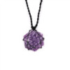 Pendentif hexagonal en pierre précieuse lacée - Lépidolite