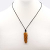 Pendentif à pointe plate en pierres précieuses lacées - Quartz doré