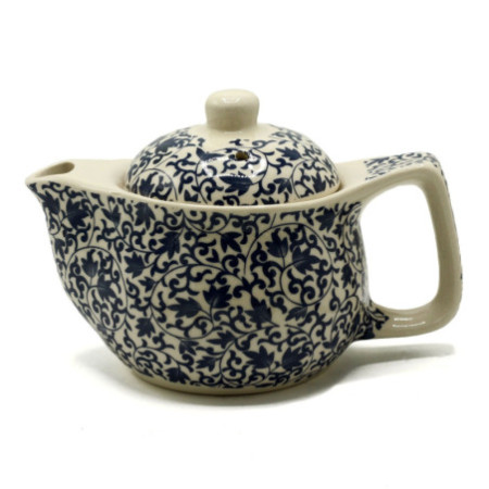Petite théière à herbes - Motif bleu