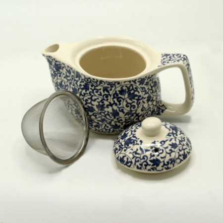 Petite théière à herbes - Motif bleu