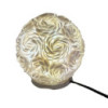 Lampe coquillage Boho - Globe rose - 20 cm