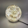 Lampe coquillage Boho - Globe rose - 20 cm