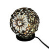 Lampe coquillage Boho - Globe torsadé chocolat - 15 cm