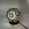 Lampe coquillage Boho - Globe torsadé chocolat - 15 cm