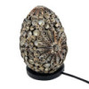 Lampe coquillage Boho - Ovale torsadé chocolat - 15 cm