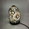 Lampe coquillage Boho - Ovale torsadé chocolat - 15 cm