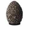 Lampe coquillage Boho - Ovale torsadé chocolat - 20 cm