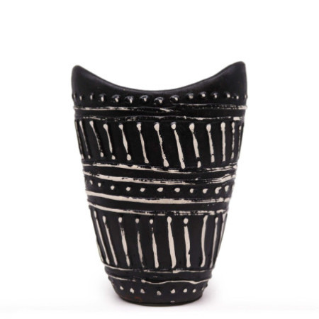 Vase en forme de tourbillons - Chocolat