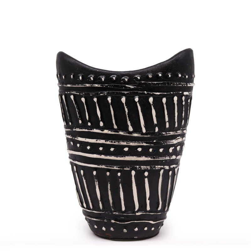 Vase en forme de tourbillons - Chocolat