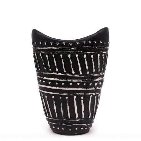 Vase en forme de tourbillons - Chocolat