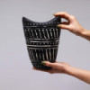 Vase en forme de tourbillons - Chocolat