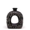 Vase ovale en forme de donut - Chocolat 18 cm