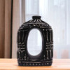 Vase ovale en forme de donut - Chocolat 23 cm