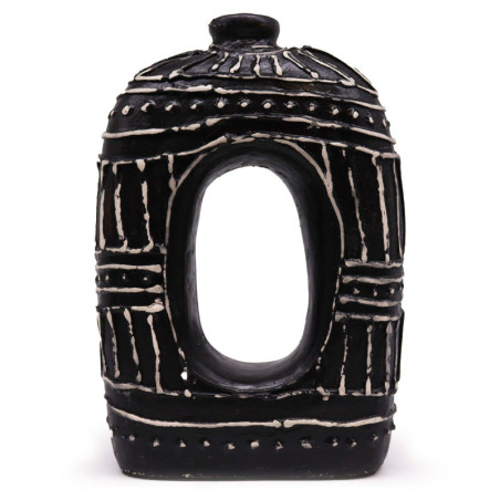 Vase ovale en forme de donut - Chocolat 30 cm