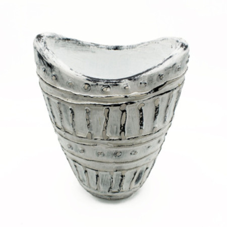 Vase à col large - Crème 22 cm