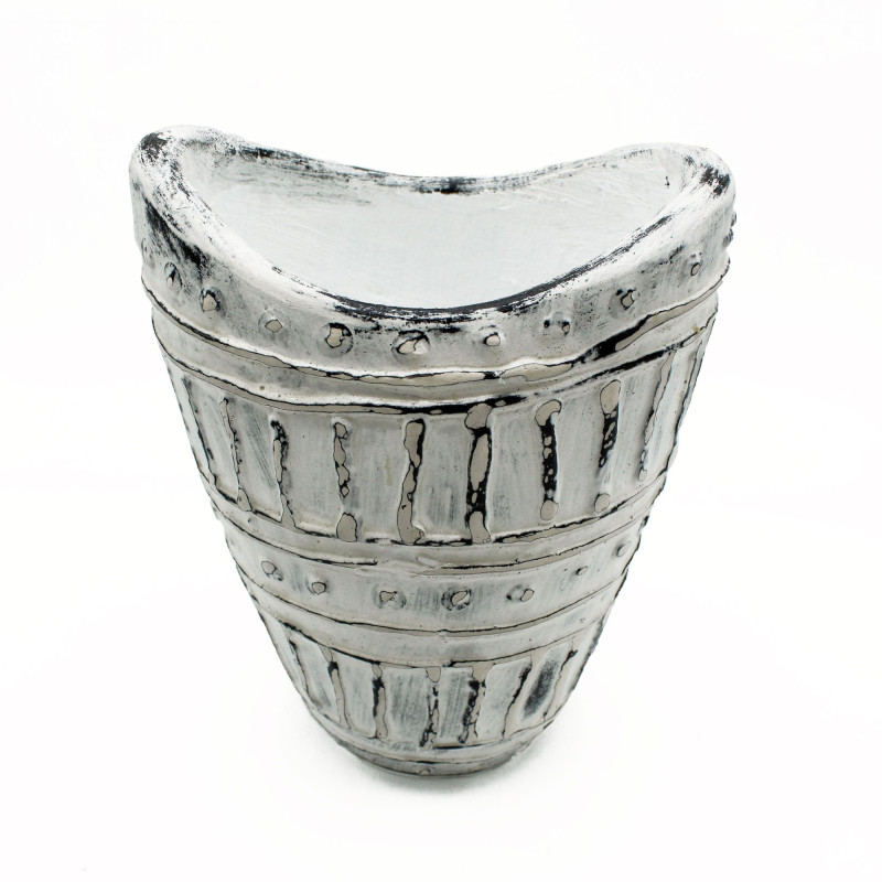 Vase à col large - Crème 22 cm