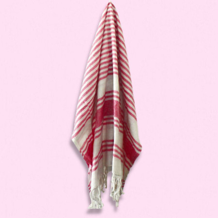 Serviette de spa Hamman - Rose coucher de soleil - 90x170cm