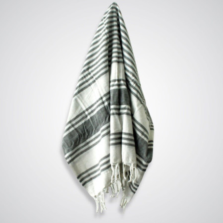 Serviette de spa Hamman - Anthracite - 90x170cm