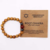Bracelet chakra racine en bois de cèdre avec jaspe rouge