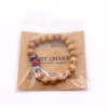 Bracelet chakra racine en bois de cèdre avec jaspe rouge