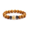 Bracelet chakra du plexus solaire en bois de cèdre avec citrine