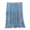 Tapis indigo fait main - 170 x 120 cm - Rayures Desi