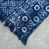 Tapis indigo fait main - 170 x 120 cm - Rayures Desi
