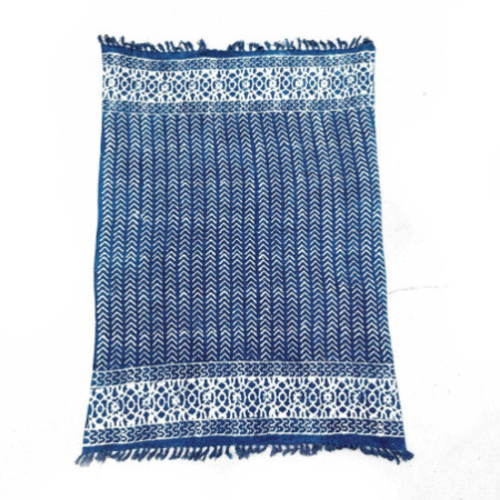 Tapis indigo fait main - 170x120cm - Seedha Arrows