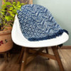 Tapis indigo fait main - 170x120cm - Namoona Waves
