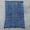 Tapis indigo fait main - 170x120cm - Namoona Waves