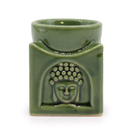 Brûleur Bouddha carré - Jade foncé