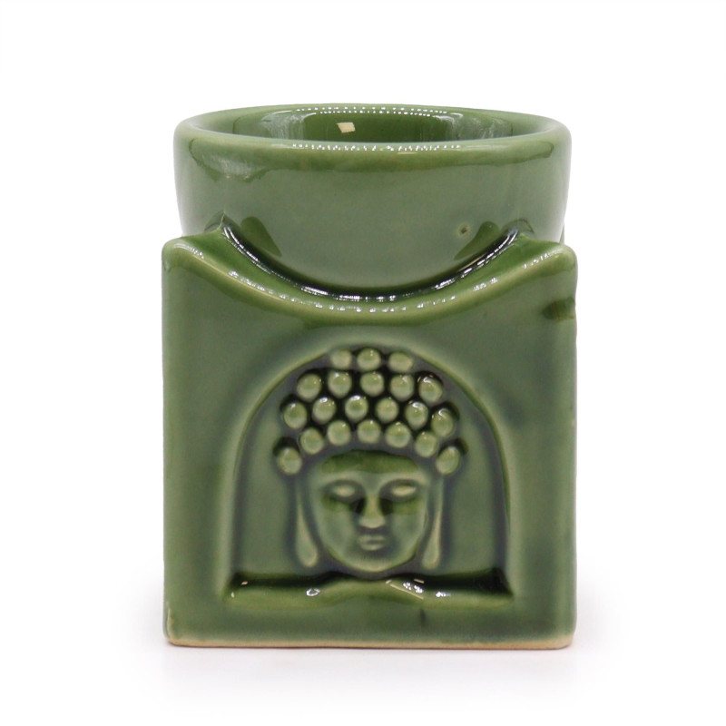 Brûleur Bouddha carré - Jade foncé
