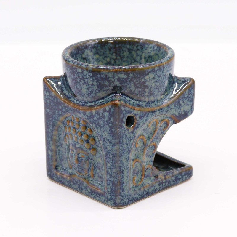 Brûleur Bouddha carré - Bleu poussiéreux