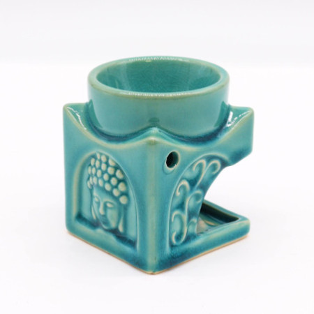 Brûleur Bouddha carré - Turquoise doux