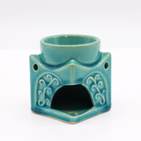 Brûleur Bouddha carré - Turquoise doux