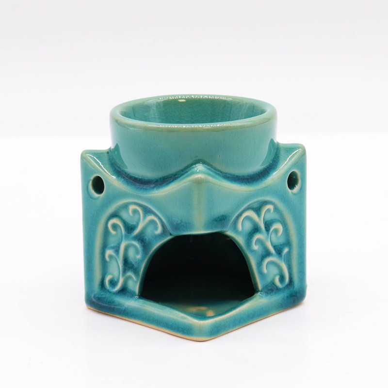 Brûleur Bouddha carré - Turquoise doux