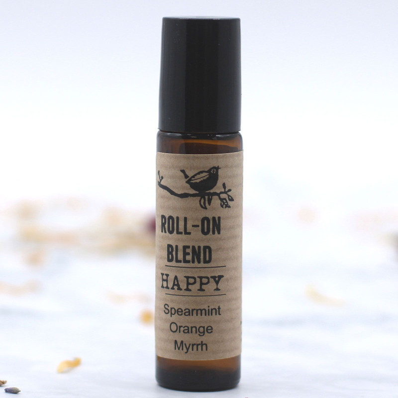 Mélange d'huiles essentielles à bille de 10 ml - HAPPY