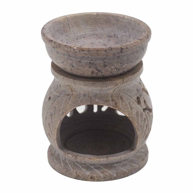 Petit brûle-parfum en stéatite 8 cm - Éléphant