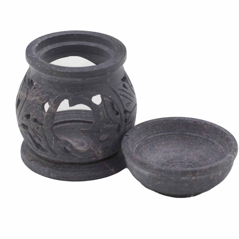 Petit brûleur à huile en stéatite 8 cm - Om