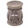 Petit brûleur à huile en stéatite 8 cm - Pentagone à trois lunes