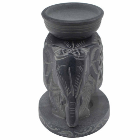 Brûleur à huile en stéatite 10,5 cm - Éléphant debout
