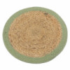 Set de table naturel - Jute et coton 30 cm - Bordure olive