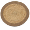 Set de table naturel - Jute et coton 30 cm - Bordure naturelle