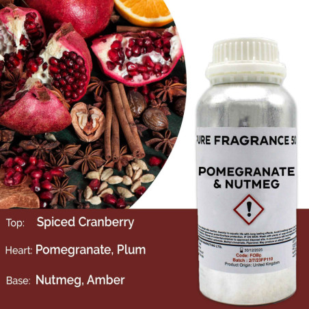 Huile parfumée pure grenade et noix de muscade - 500 ml